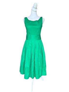 Lindy Bop Lana Vintage 1950s Inspired Green Party Swing Dress Womens XS